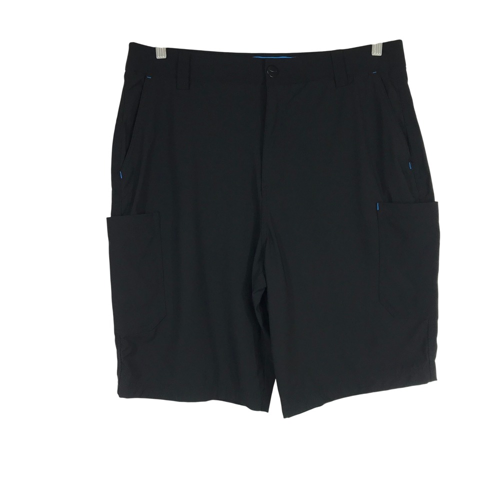 Luly Yang‎ Seattle Mens Tech Cargo Shorts Black Stretch Size L 34-37